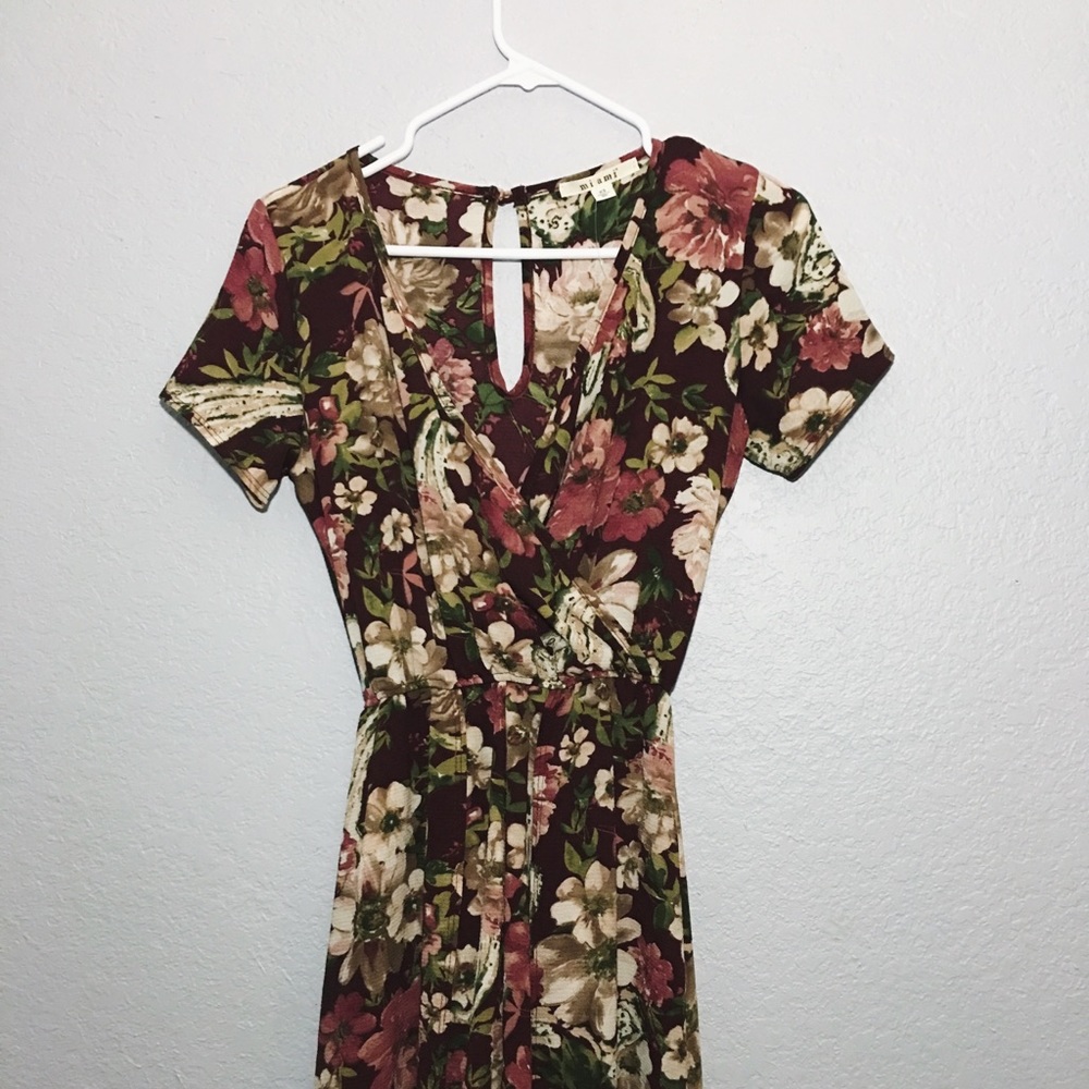 Francesca floral romper dress